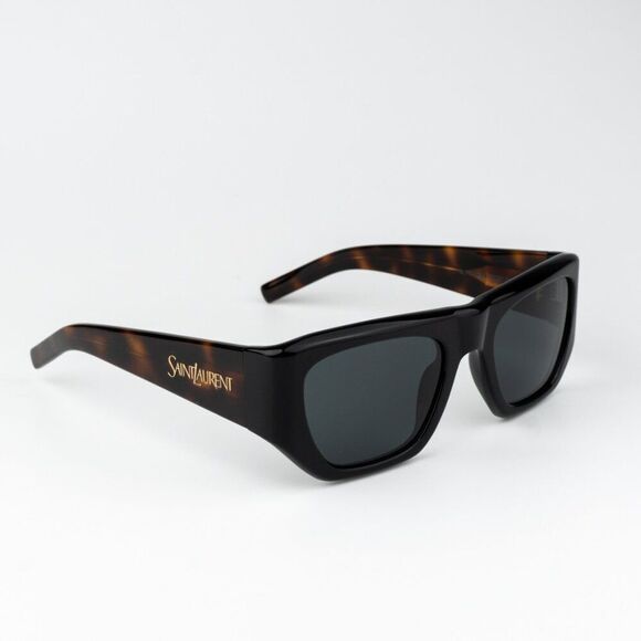 NEW Saint Laurent SL740 004 Black Havana Square Unisex Sunglasses - Picture 1 of 11